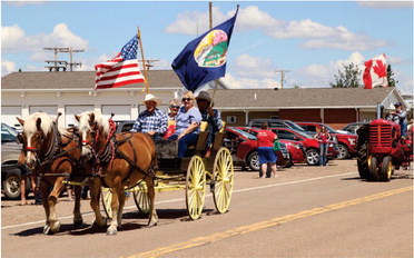 THIS TEAM OF HORSES led ….