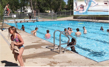 THE SCOBEY SWIMMING POOL opened ….