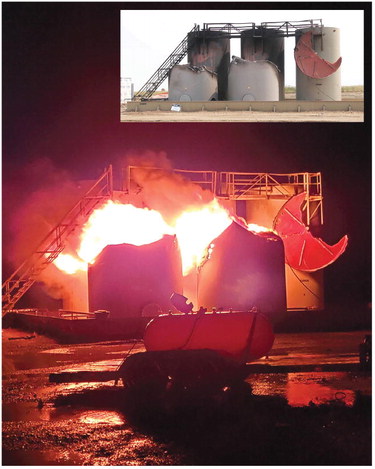 Lightning Strike Destroys Tanks South Of Scobey Lightning Strike Destroys Tanks South Of Scobey
