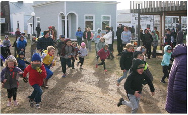 ABOUT 60 kids ran from ….