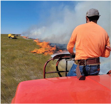 A GRASSLAND FIRE starting due ….