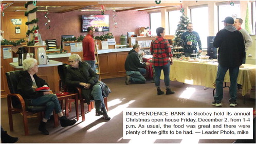 INDEPENDENCE BANK in Scobey held ….