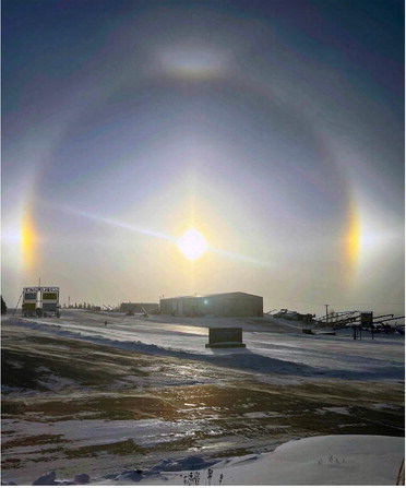 SUNDOGS can mean foul weather ….