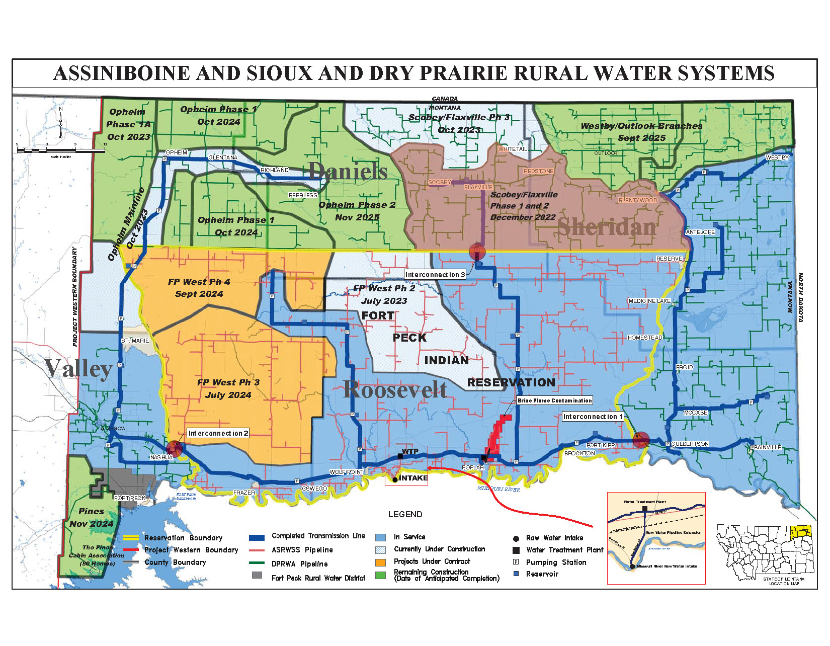 Water Pipelines Construction Moves  Forward In Daniels,  N. Valley Counties