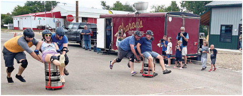 3-PERSON KEG RACES at the ….