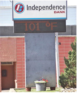 HOT! The Independence Bank thermometer ….