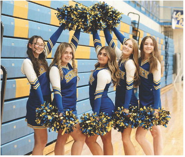 SCOBEY CHEERLEADING SQUAD pose for ….