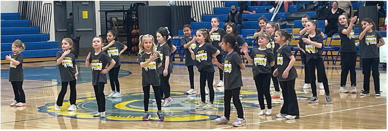 FUTURE SCOBEY CHEERLEADERS from kindergarten ….