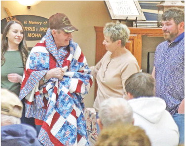 Mike Nelson  Honored With  Quilt Of Valor