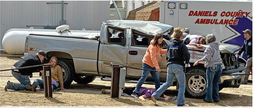 A DISTRACTED DRIVING AWARENESS demonstration ….